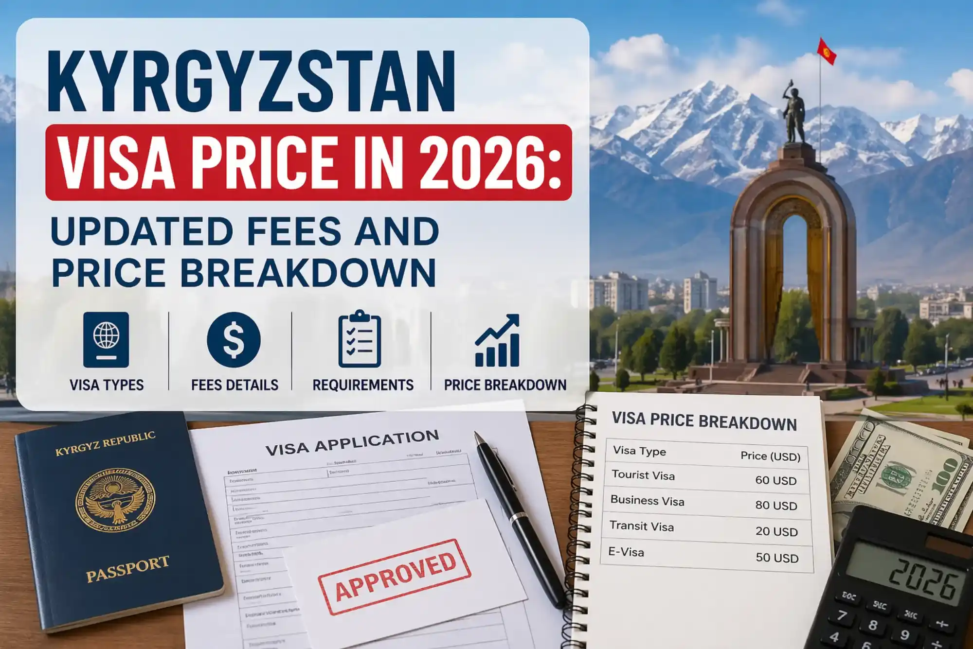 Kyrgyzstan Visa Price in 2026 Updated Fees and Price Breakdown