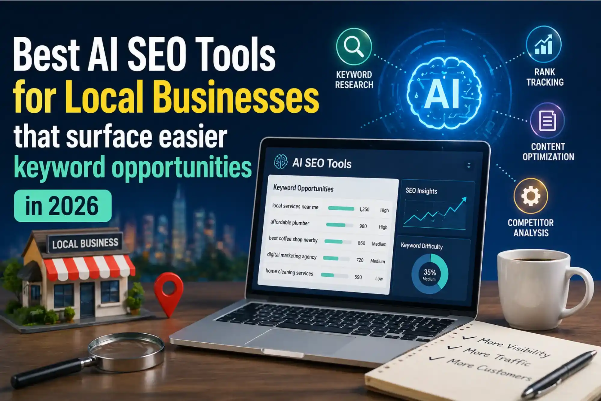 Best AI SEO Tools for Local Businesses that surface easier keyword opportunities in 2026